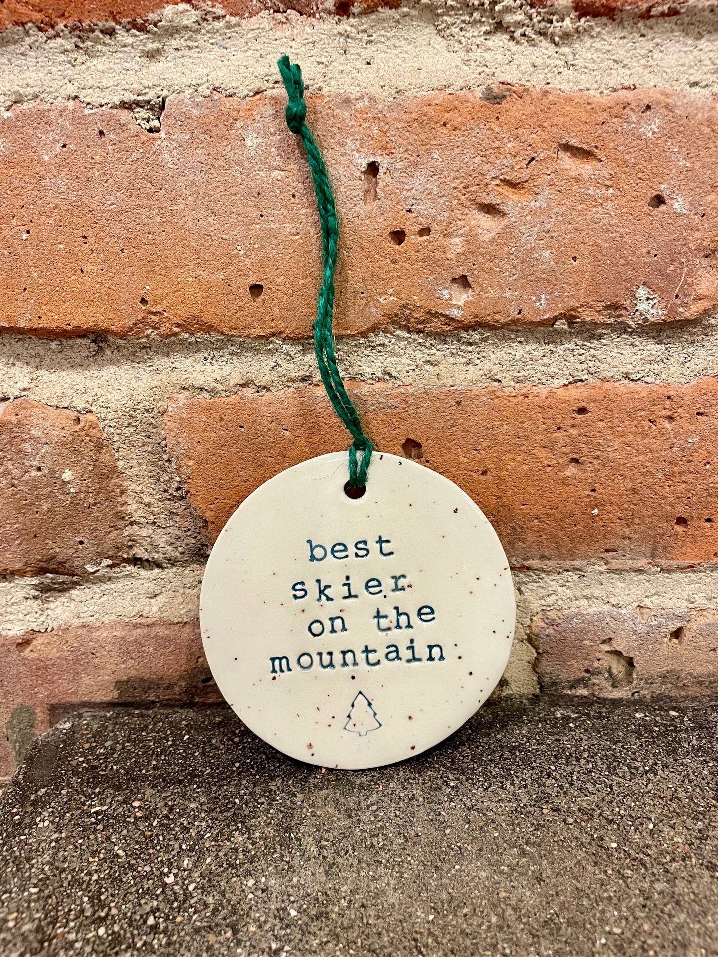 best skier on the mountain ornament