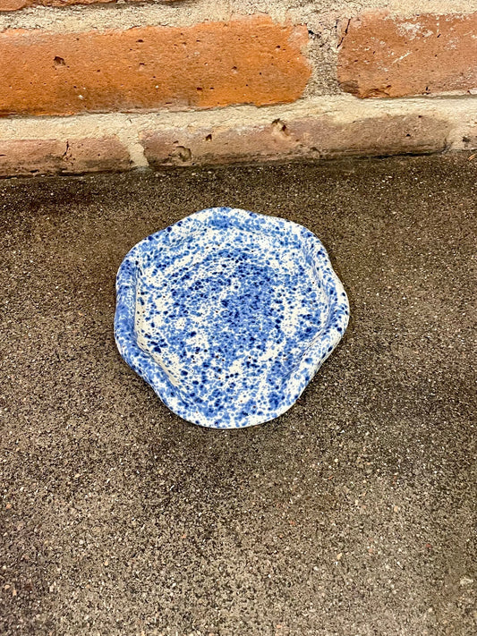 blue splatter spoon rest