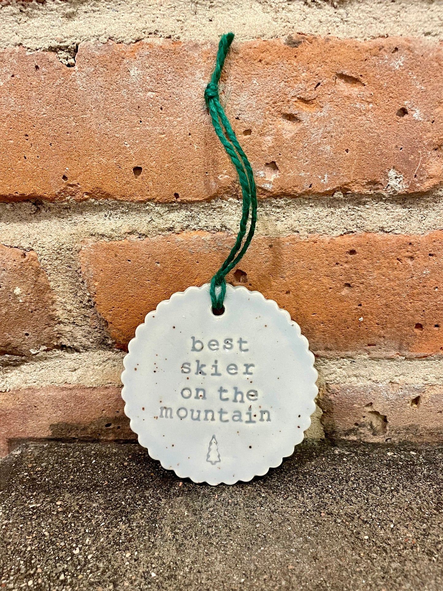 best skier on the mountain ornament